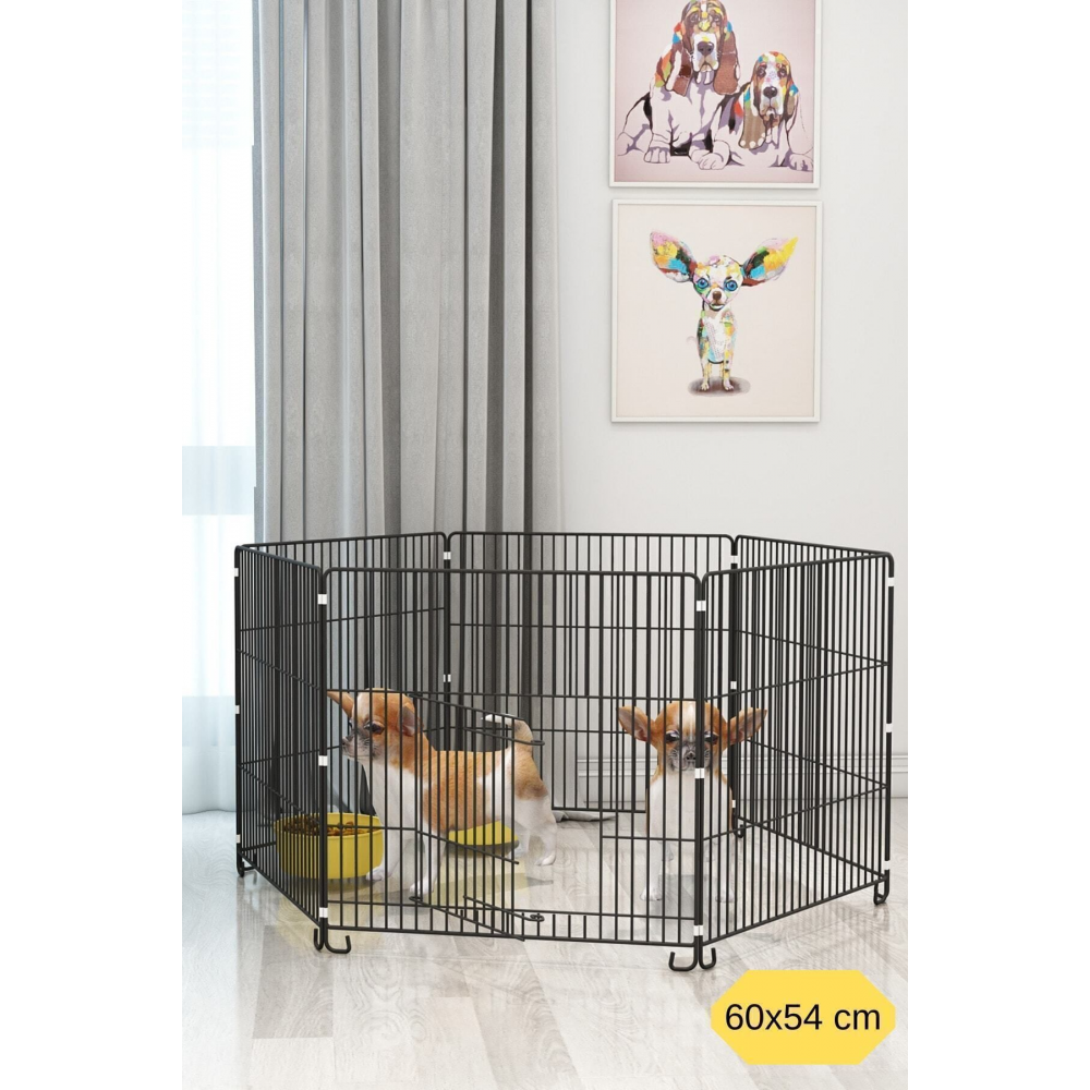 Katlanır Metal Köpek Oyun Alanı , Evcil Hayvan Oyun Alanı , Köpek Çiti , Tavşan Çiti 60x54 Cm