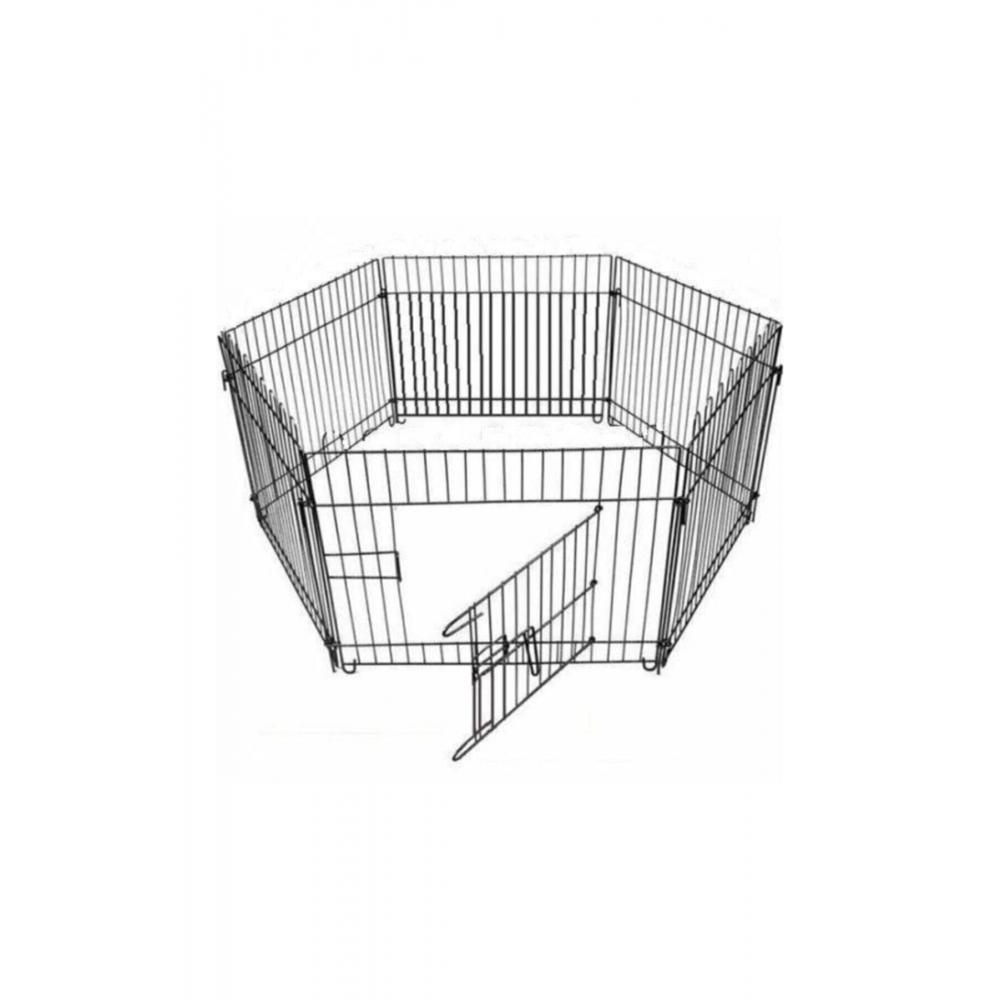 Pet Metal Köpek Oyun Alanı Çit 63x63 Cm Altı Parça