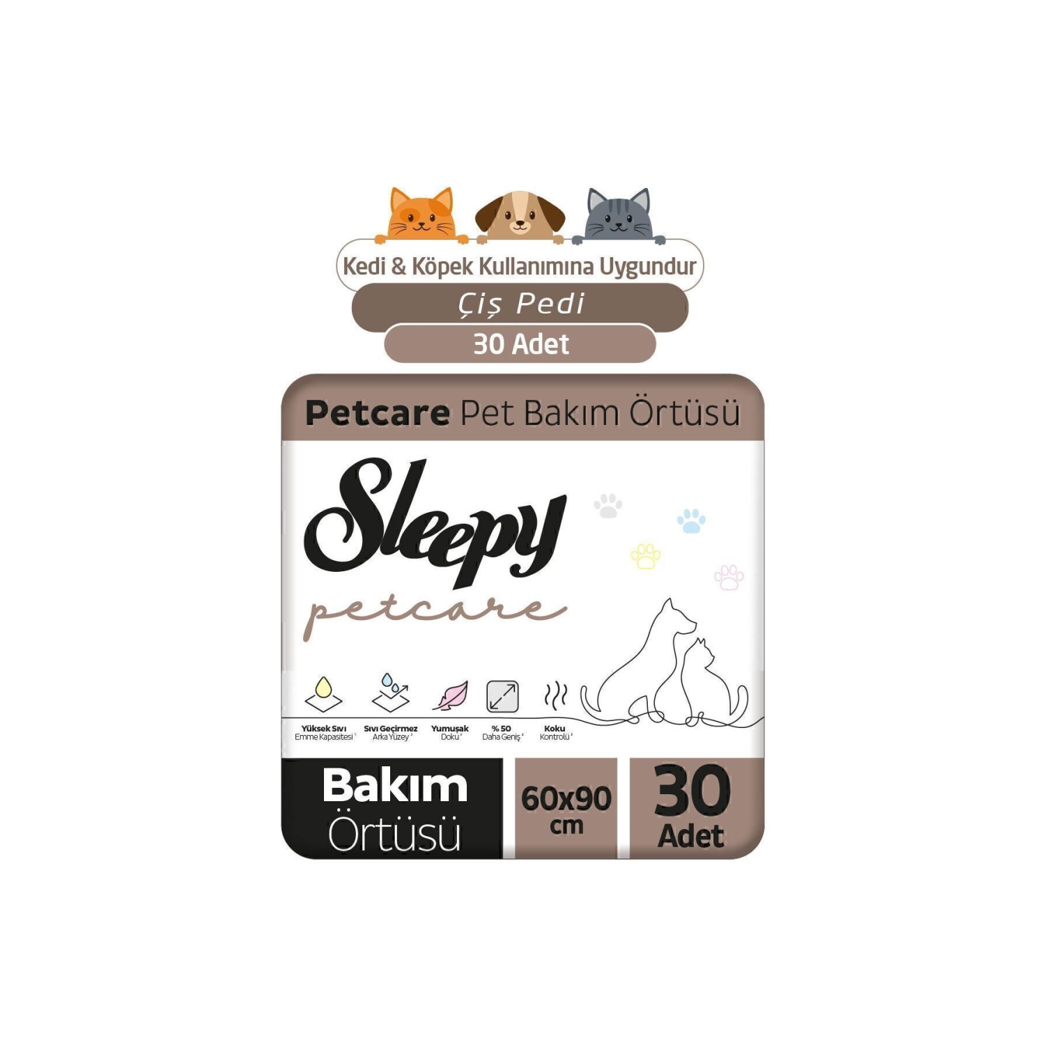 Petcare Pet Bakım Örtüsü 60x90 Cm 30 Adet