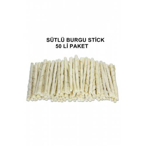 Köpek Beyaz Burgu Çubuk Ödül Ve Çiğneti Kemiği 12 Cm 2x25= 50 Li