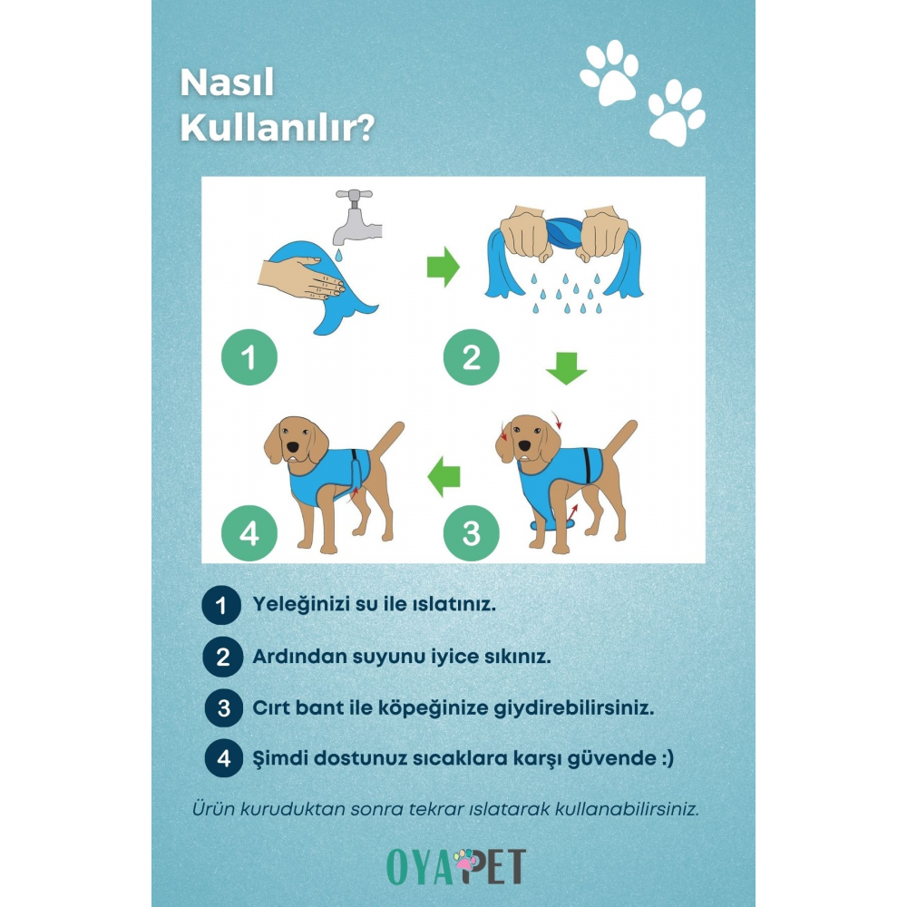 Uv Korumalı Köpek Serinleme Yeleği Ayarlanabilir Çift Katmanlı Kumaş Yazlık Serinletici Mont Yelek