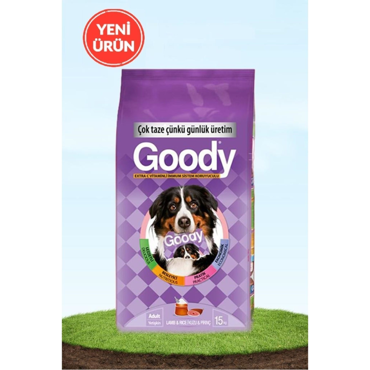 C Vitaminli Kuzu Etli & Pirinçli Yetişkin Köpek Maması 15 Kg.