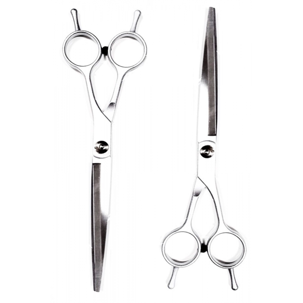 Kuaför Tıraş Seti Evcil Hayvan Tıraş Makas Seti Batmaz Uçlu Küt Uçlu Deri Çantalı DH504SET