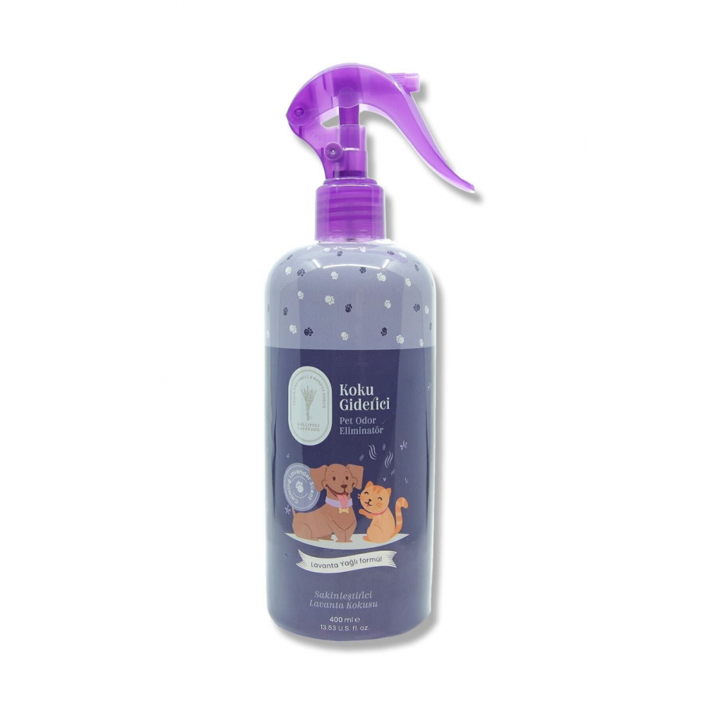 Lavanta Yağlı Pet Koku Giderici 400 Ml Antiseptik Kedi Köpek Koku Giderici