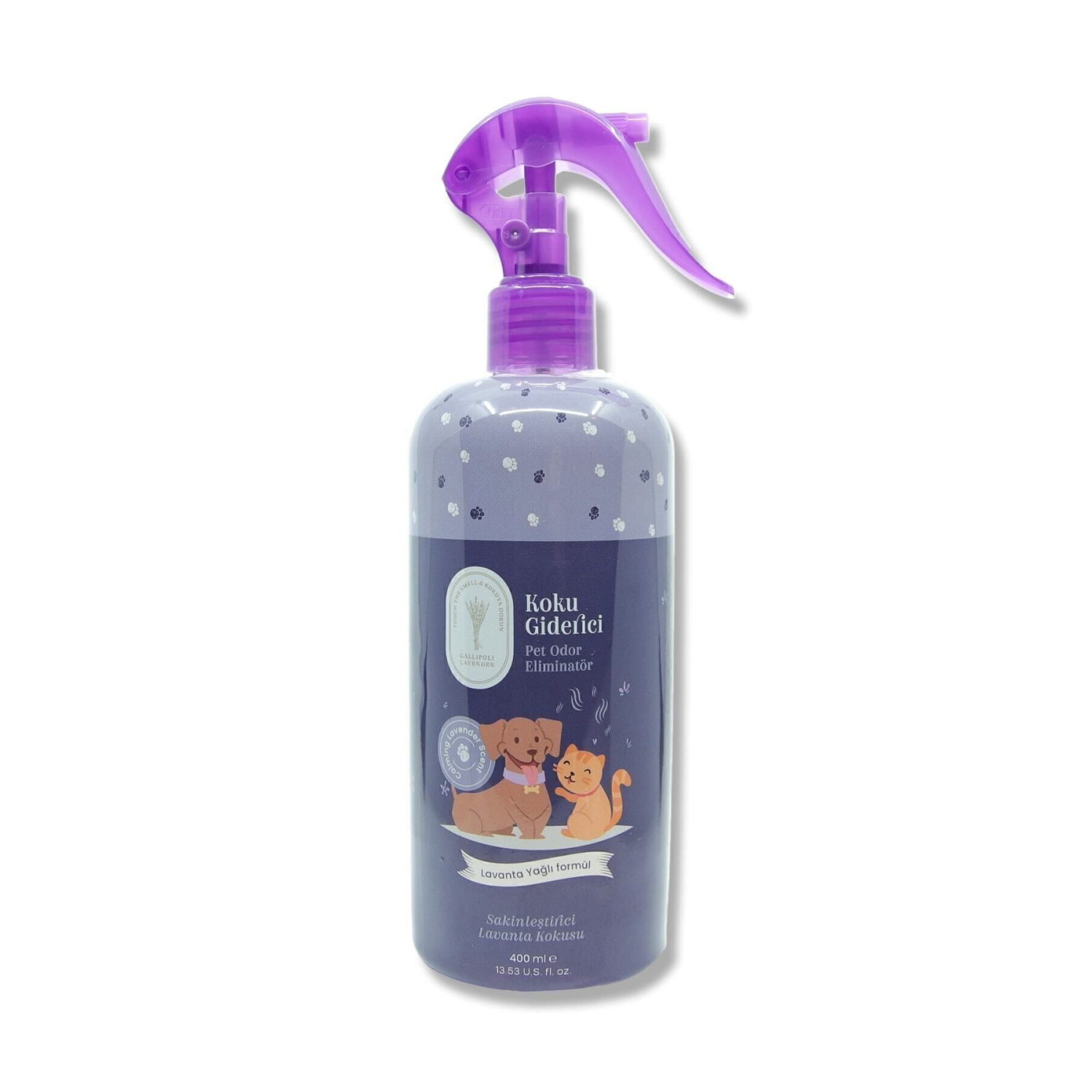 Lavanta Yağlı Pet Koku Giderici 400 Ml Antiseptik Kedi Köpek Koku Giderici