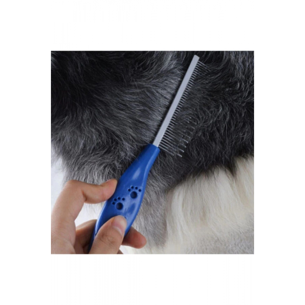 Buffer Tüy Açıcı Kedi Köpek Tarağı Tek Taraflı Metal Dişli Evcil Hayvan Bakım Fırçası