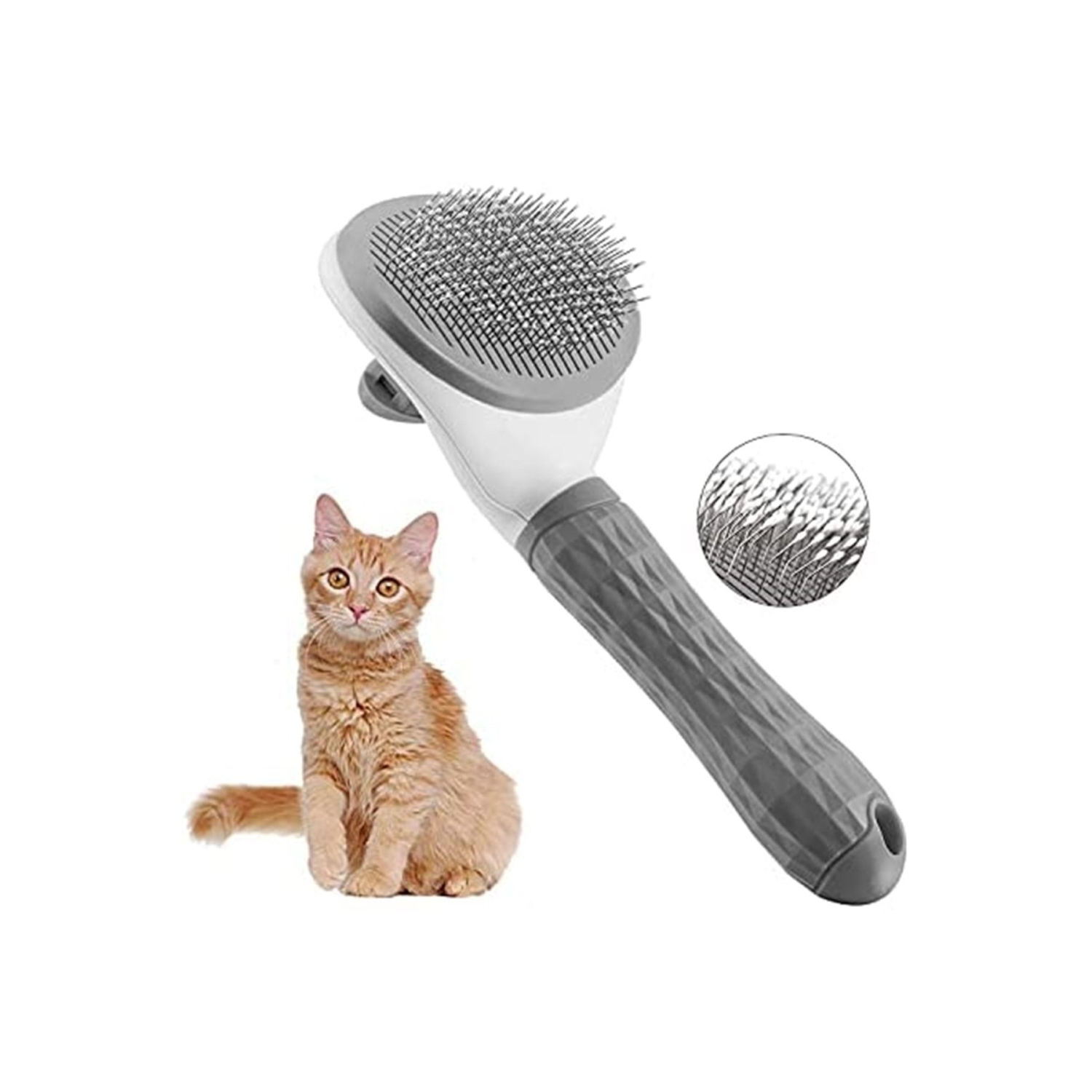 Otomatik Temizlenen Tuşlu Evcil Hayvan Fırçası Kedi Köpek Tüy Toplayıcı Tarak