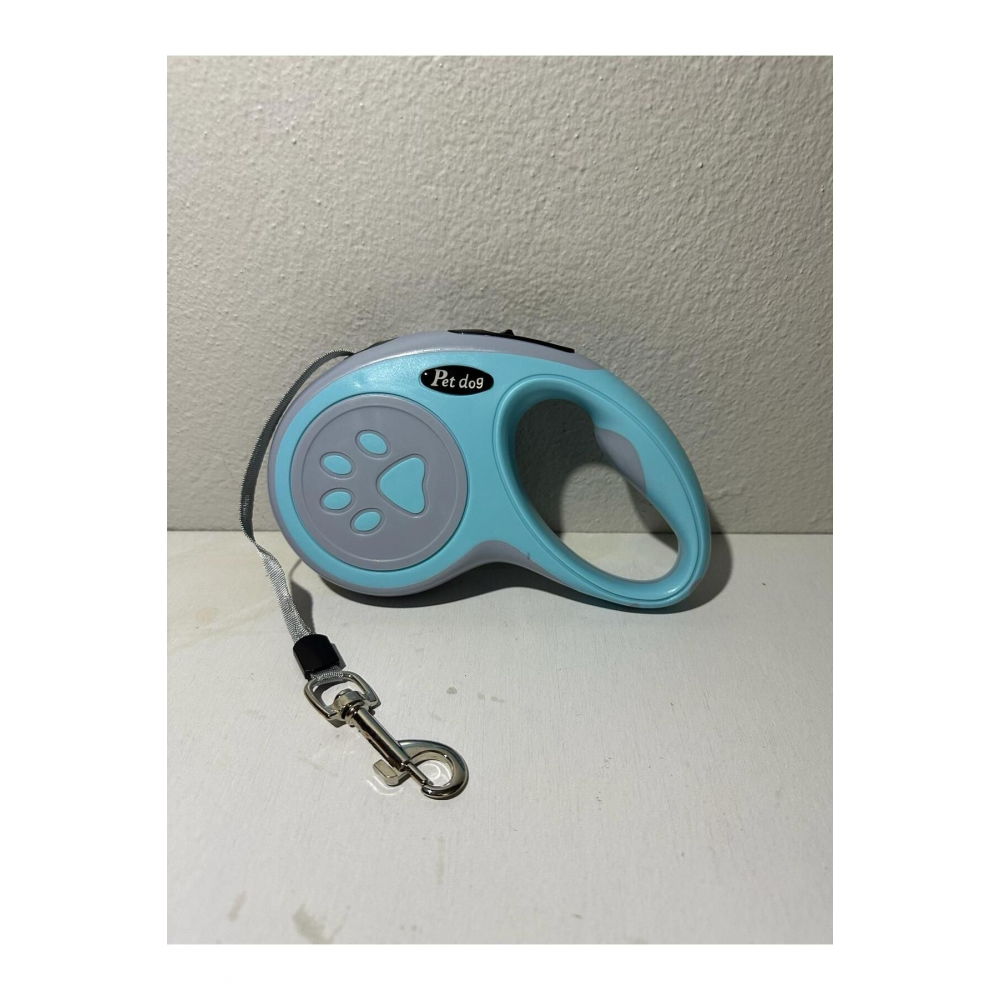 Evcil Hayvan Otomatik Geri çekilebilir Pati Desenli Gezdirme Tasması 5 Mt