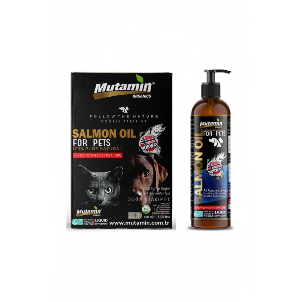 Mutamin Organıcs Kedi Ve Köpekler Için Norveç Somon Balık Yağı 400 Ml