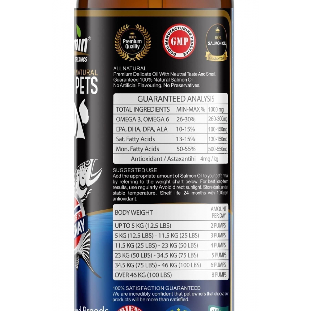 Mutamin Organıcs Kedi Ve Köpekler Için Norveç Somon Balık Yağı 400 Ml