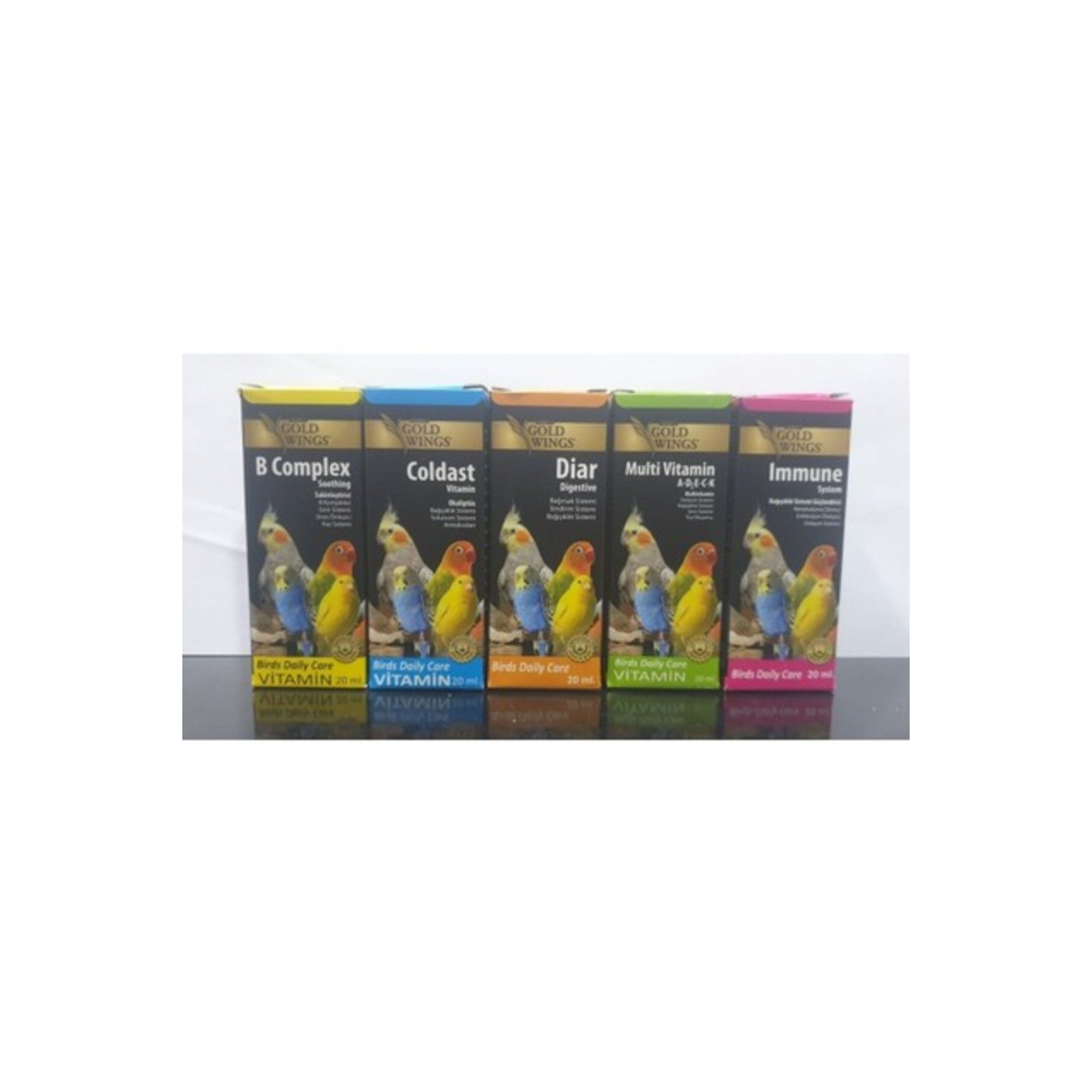 Gold Wings Gold Wings 5 Li Vitamin Seti Tüm Kuşlar Için