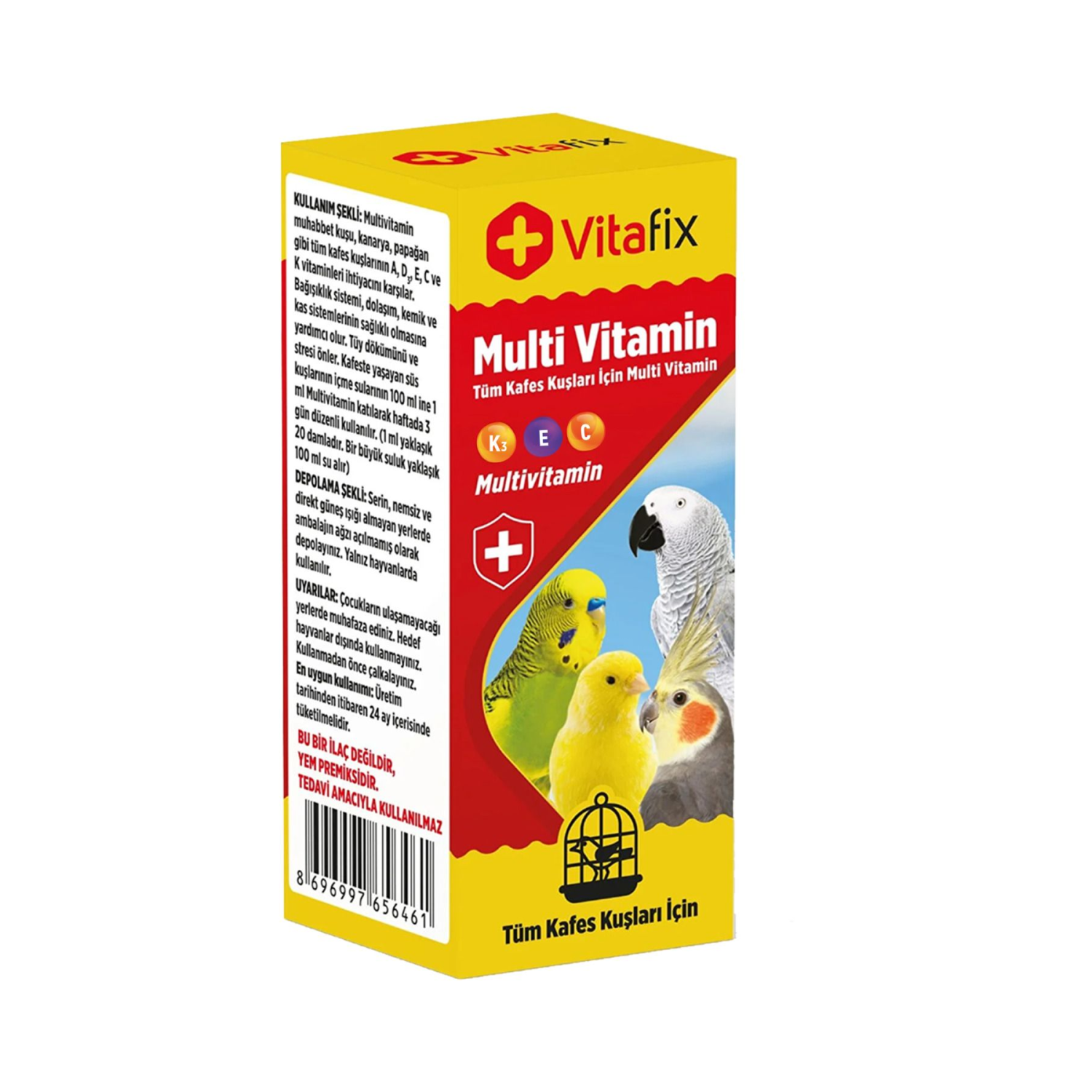 Kuşlar Için Multi Vitamin Ve Kuş Vitamini , Muhabbet Kuşu , Papağan Ve Kanarya Için Uygundur