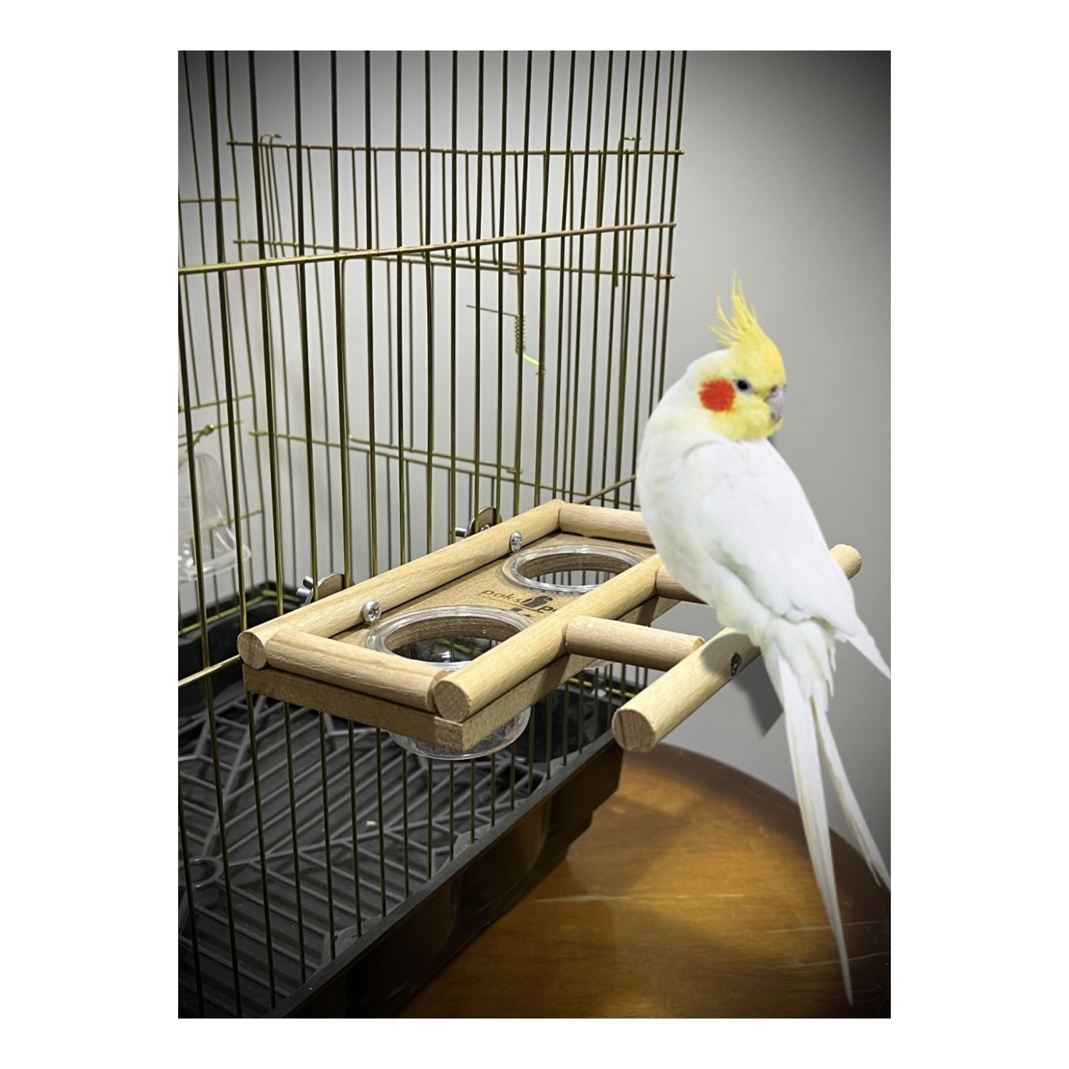 Ahşap Kuş Yemliği Kuş Mamalığı Muhabbet Kuşu ve Sultan Papağanı Yemliği Lüx Kuş Yemliği