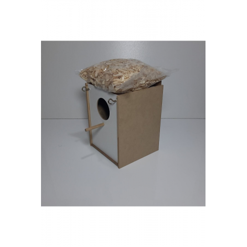 Ev Tipi Muhabbet Kuşu Yuvalık (TALAŞ HEDİYELİ)