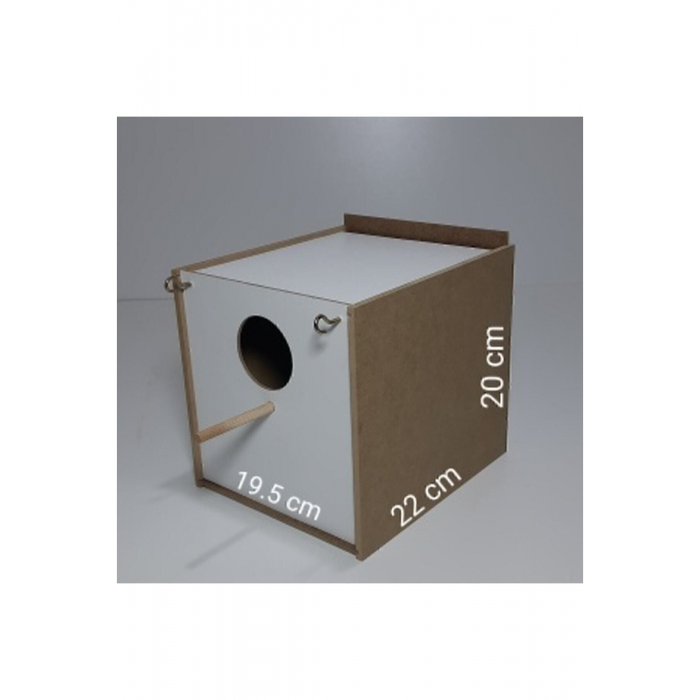 Muhabbet Kuşu Folluklu Yuvalık Talaş Hediye ( Yuvalık, Folluk, Tünek, Kancalar Ve Talaş Dahil)