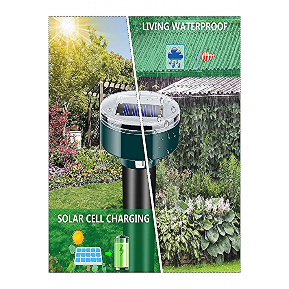 Güneş Enerjili Ultrasonic Köstebek Fare Yılan ve Haşere Kovucu