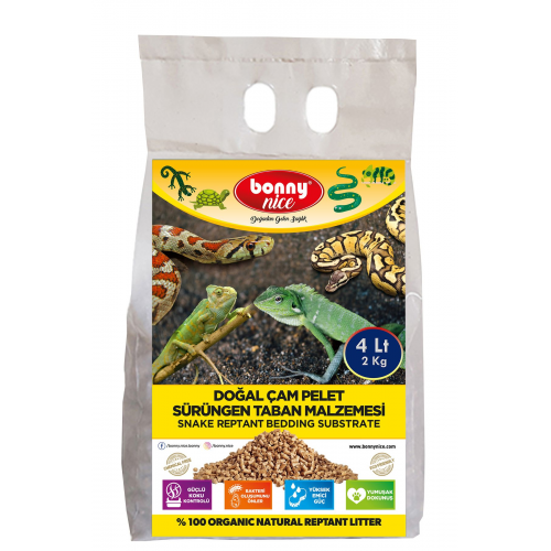 Doğal Çam Pellet Sürüngen Taban Malzemesi 1.8 kg 3 L