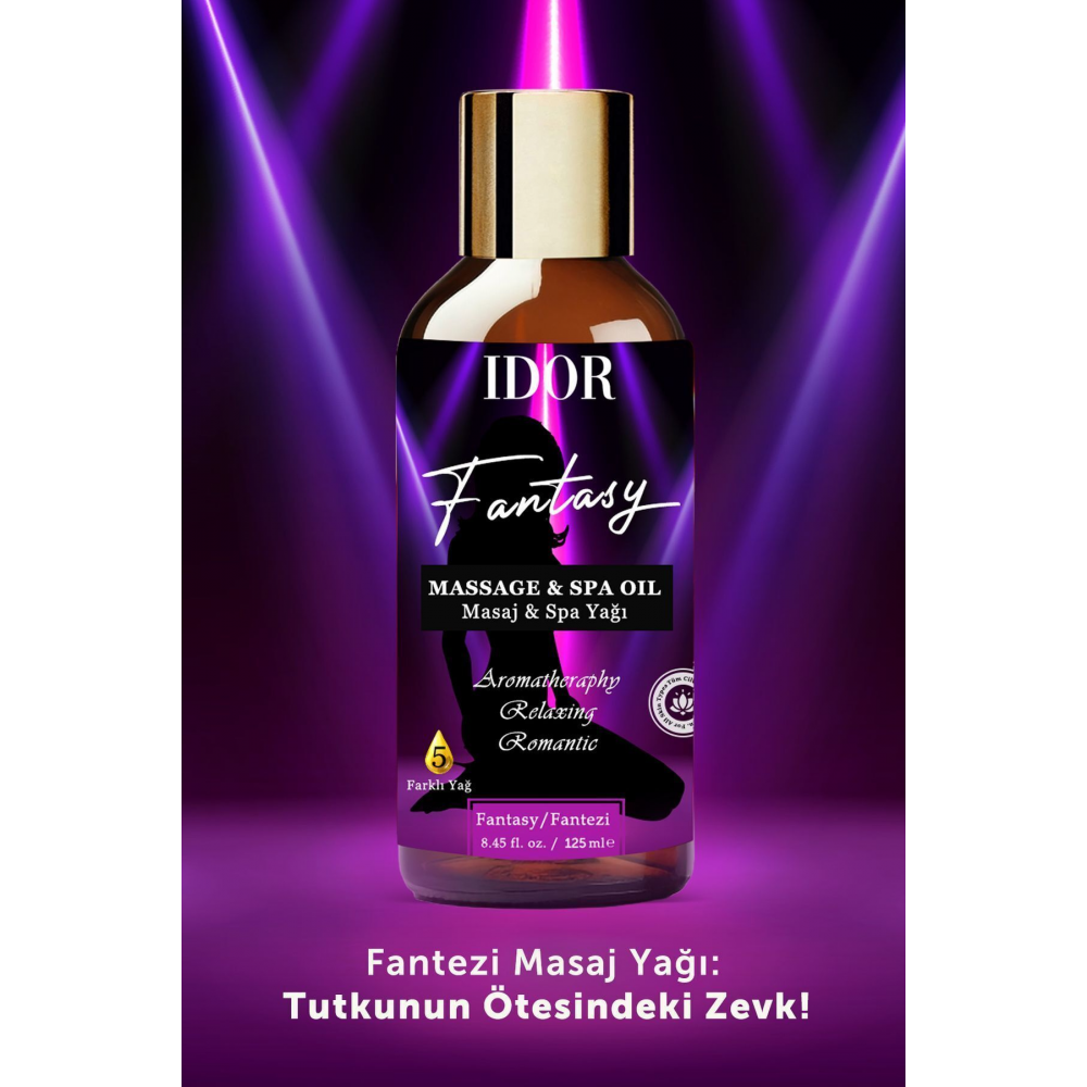 Afrodizyak Etkili Fantezi Masaj Yağı Aromaterapi Yenilebilir Masaj Yağı Kayganlaştırıcı 125 ml