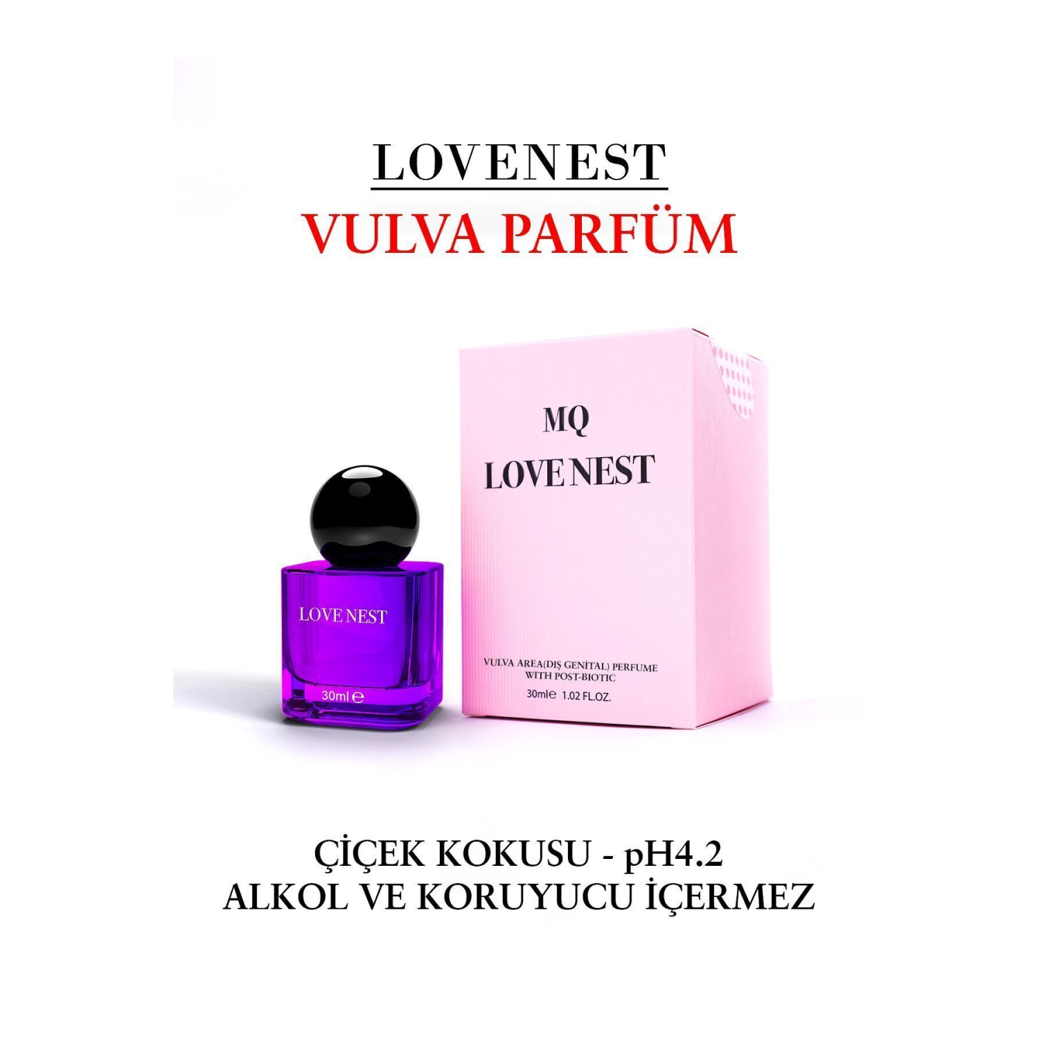Lovenest / Vulva Kadın Dış Genital Parfüm Postbiyotik Içerikli 30 ml