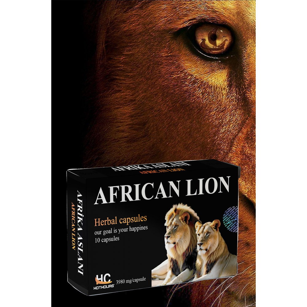 Afrıcan Lıon Sağlıklı Doğal Yüksek Libido, Ve Enerjili Artırıcı Ginsegli 10 Kullanımlık