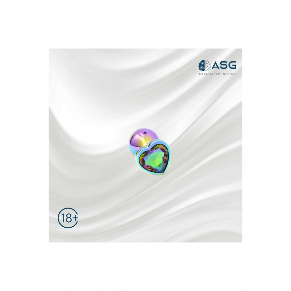 Asg Medıcal Metal Gökkuşağı Kalpli Anal Plug