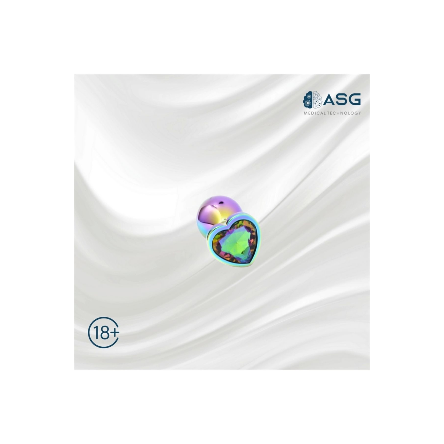 Asg Medıcal Metal Gökkuşağı Kalpli Anal Plug