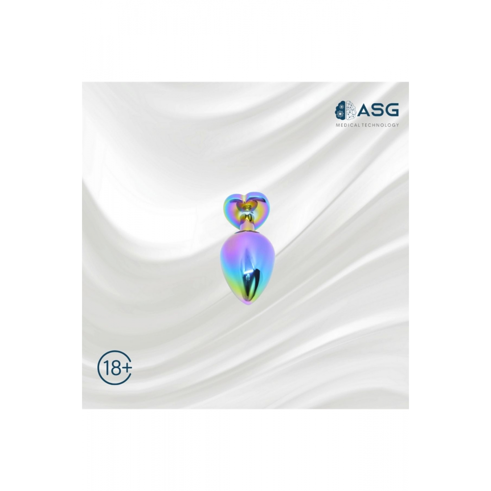 Asg Medıcal Metal Gökkuşağı Kalpli Anal Plug