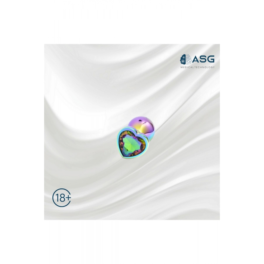 Asg Medıcal Metal Gökkuşağı Kalpli Anal Plug