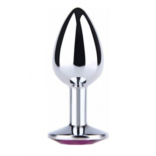 Metal Elmas Taşlı Küçük Boy Anal Plug 7 Cm