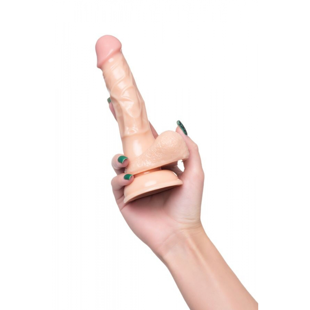 18 cm Gerçek Hissiyatlı Damar Detaylı Güçlü Vantuzlu Dildo Penis