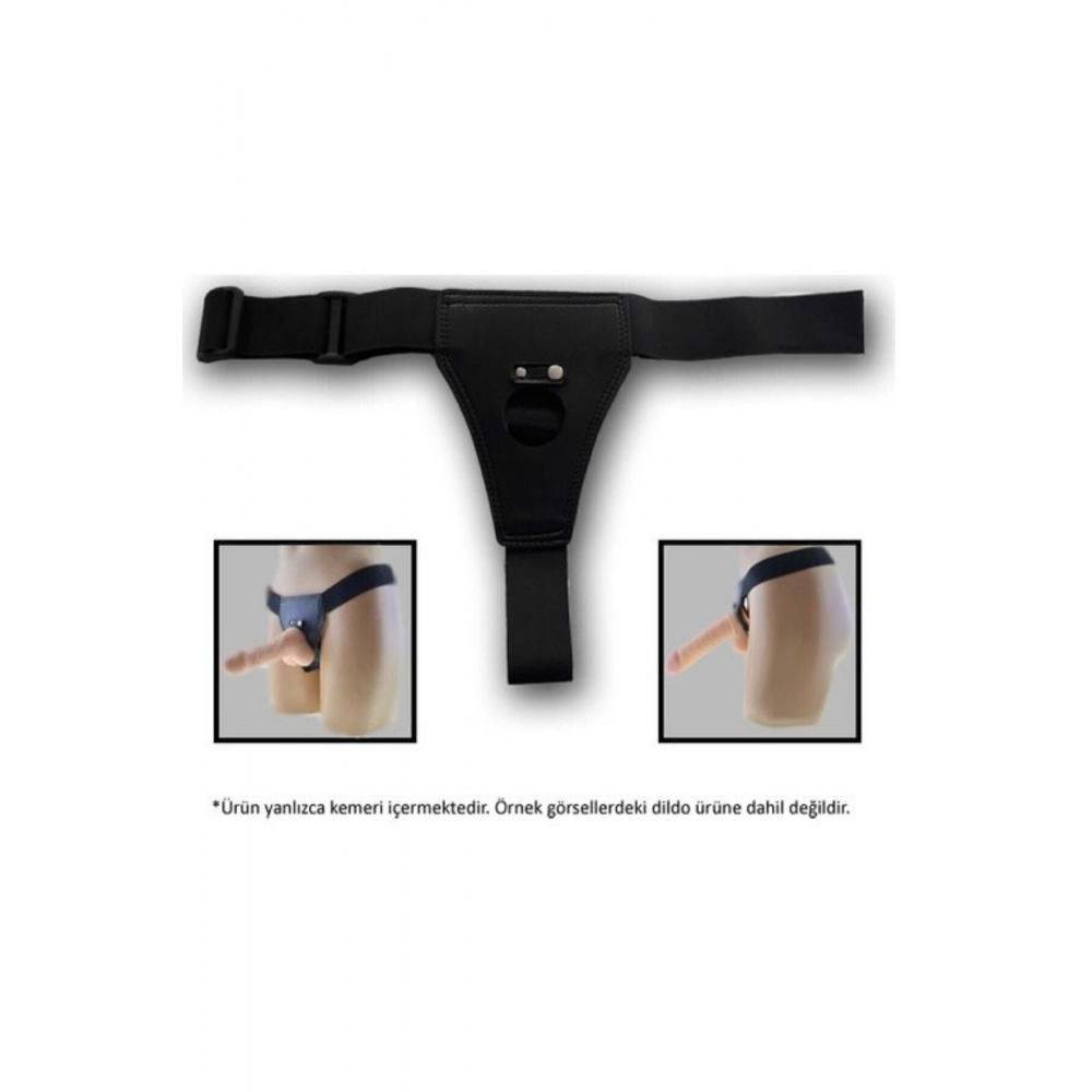 Suni Deri Belden Bağlamalı Strapon Protez Takma Penis Kemeri