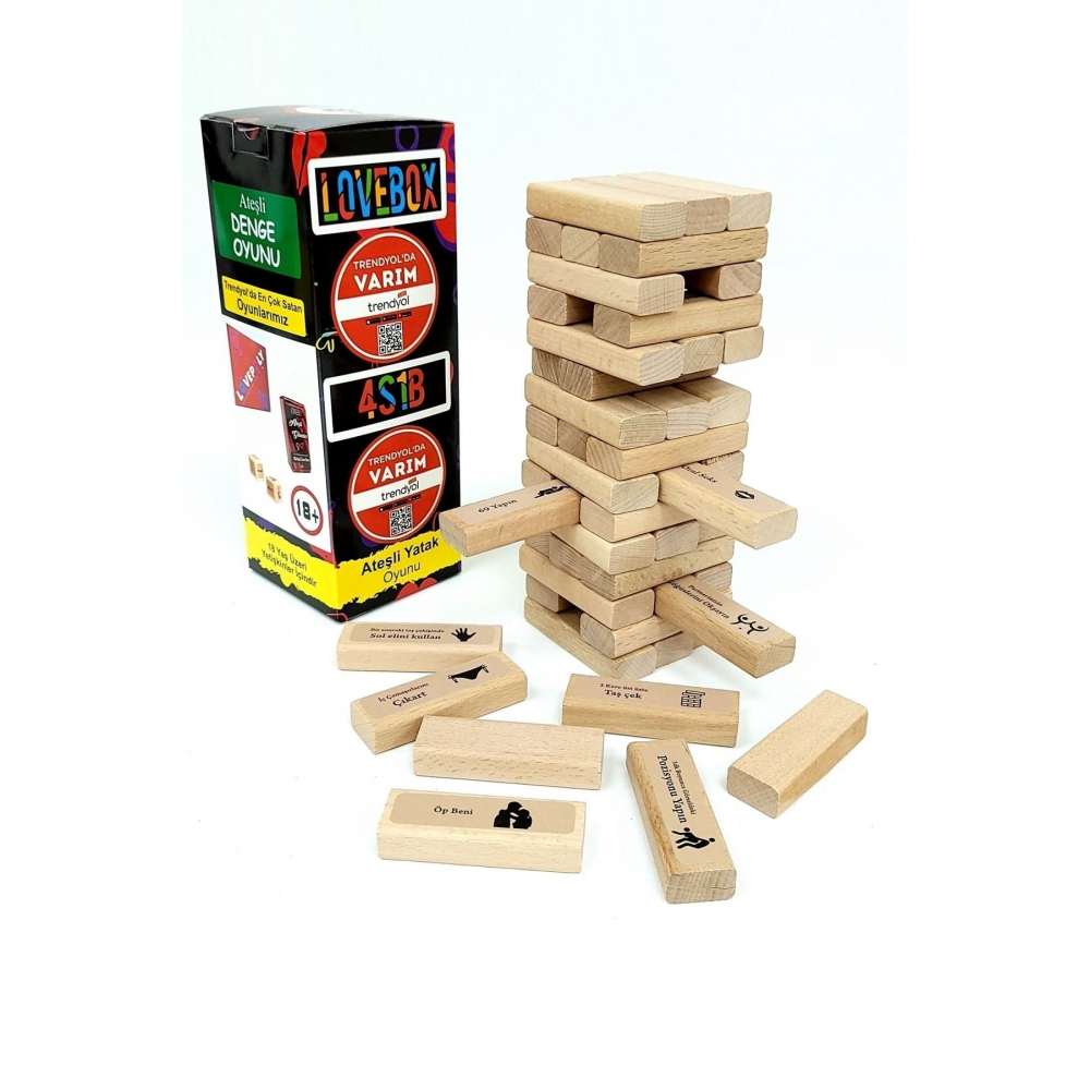 Yetişkinlere Özel 48 Erotik Cezalı Fantezi Denge Oyunu Yetişkin Kutu Oyunu