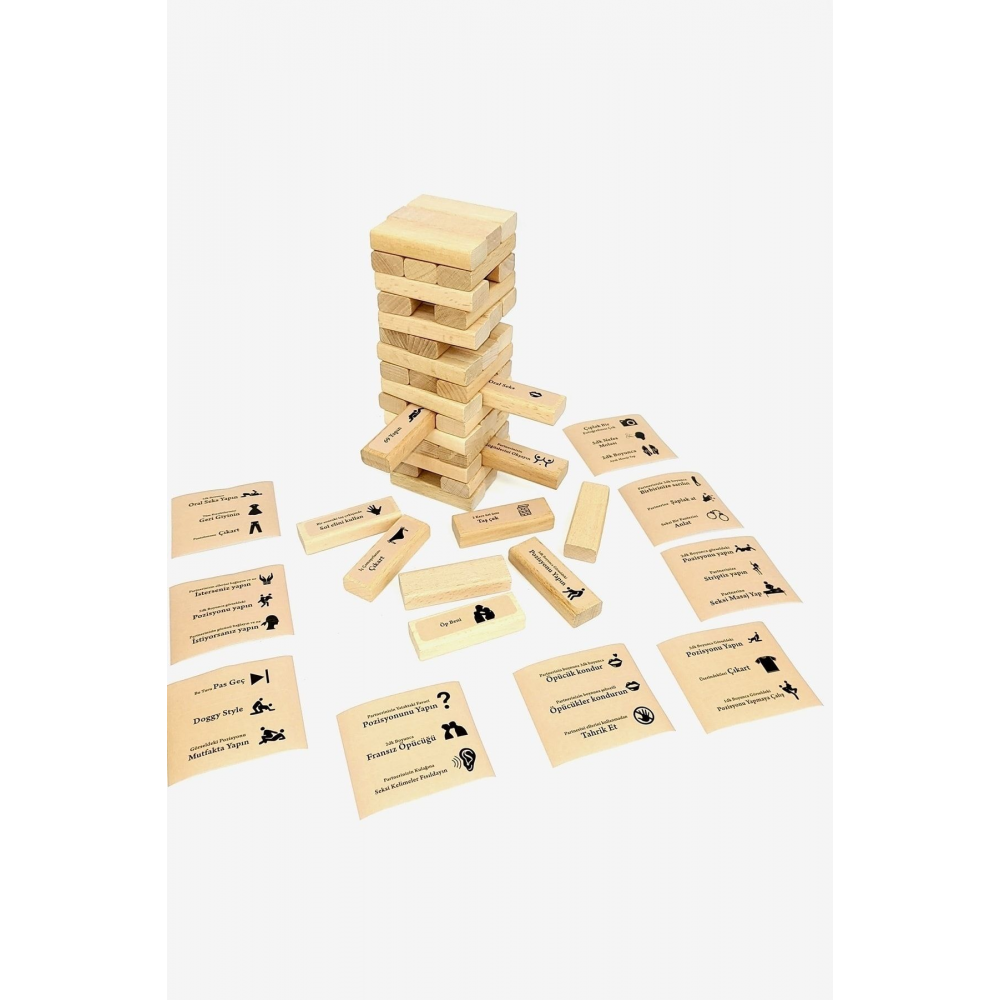 Yetişkinlere Özel 48 Erotik Cezalı Fantezi Denge Oyunu Yetişkin Kutu Oyunu