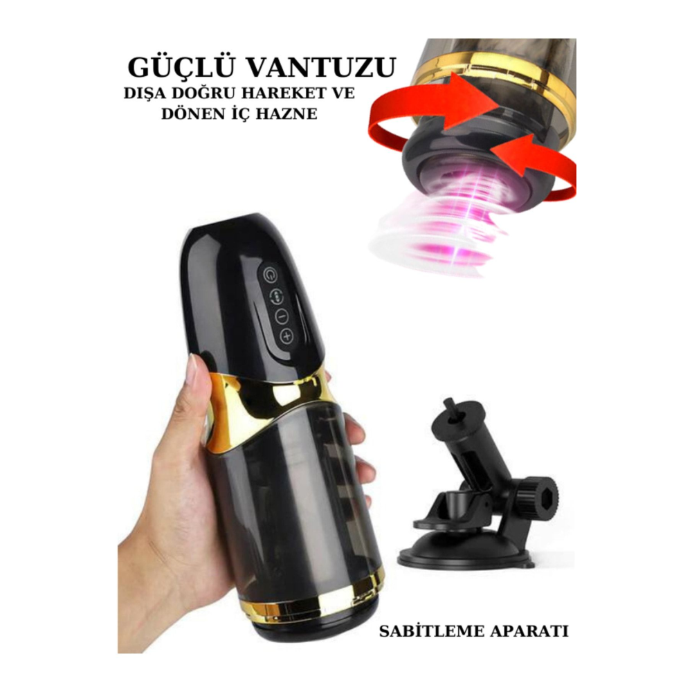 Dönebilen İleri Geri Hareketli Otomatik Mastürbatör