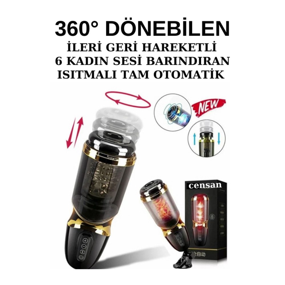 Dönebilen İleri Geri Hareketli Otomatik Mastürbatör