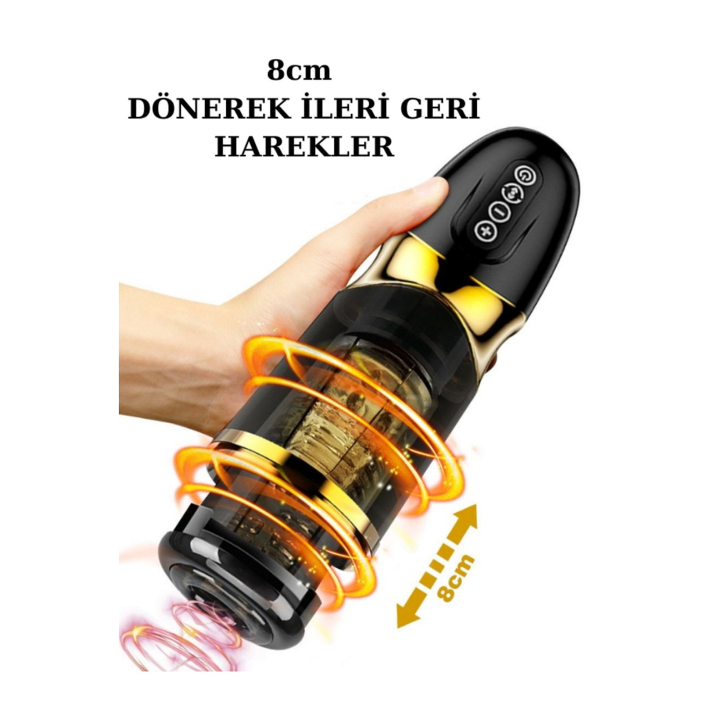 Dönebilen İleri Geri Hareketli Otomatik Mastürbatör