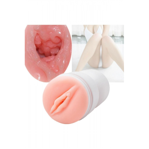 Et Dokusunda Realistik Kutulu Manken Vajinası Saklanabilir Suni Vajina Mastürbatör