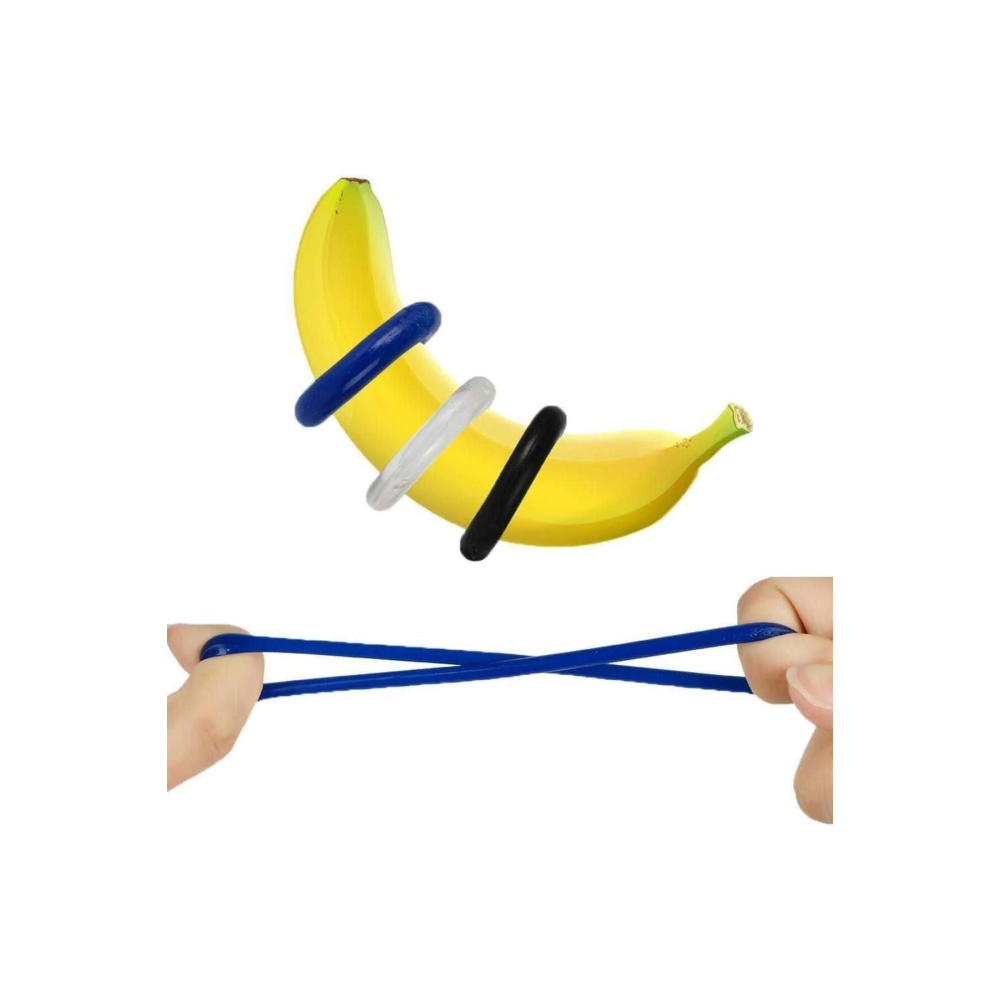 Esnek Silikon Doku 3'lü Penis Halka Seti Cinsel İlişkiyi Uzatan Penis Zevk Yüzüğü Seti