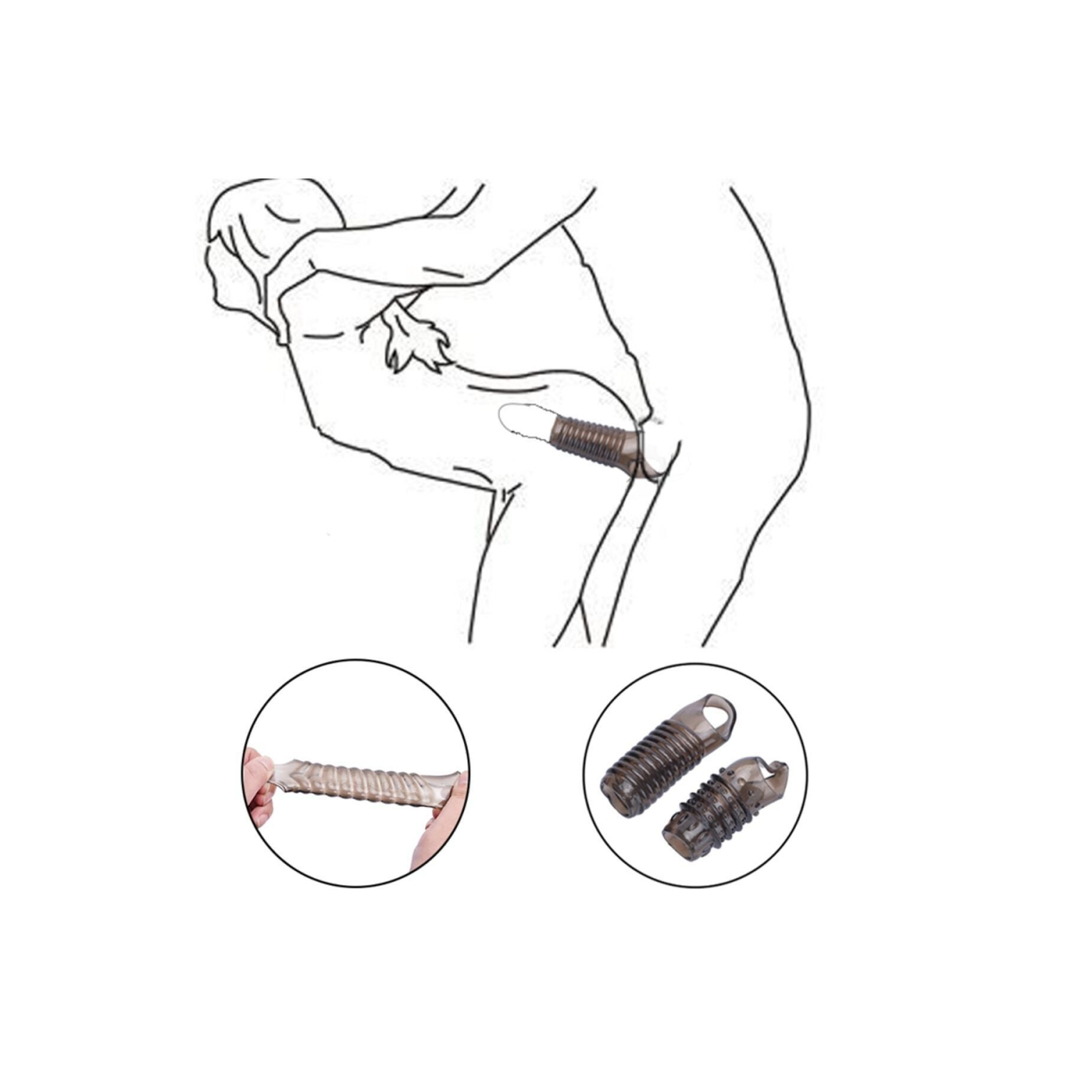 Tırtıklı Penis Kılıfı G Noktası Uyarıcı Ve Penis Halkası Kılıf Seks Oyuncağı