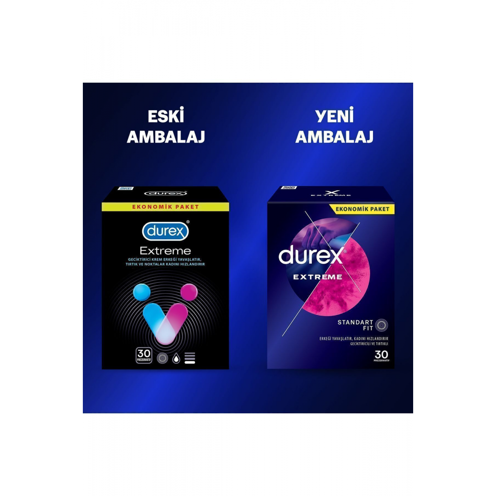 Extreme 30lu Geciktiricili ve Tırtıklı Prezervatif