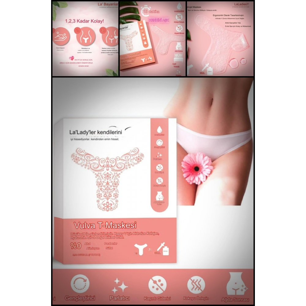 Genital Kolajen Maske Özel Bölge Kuruluk Kaşıntı Ağda Temizlik Bakım Sonrası Uygulama XLM5546