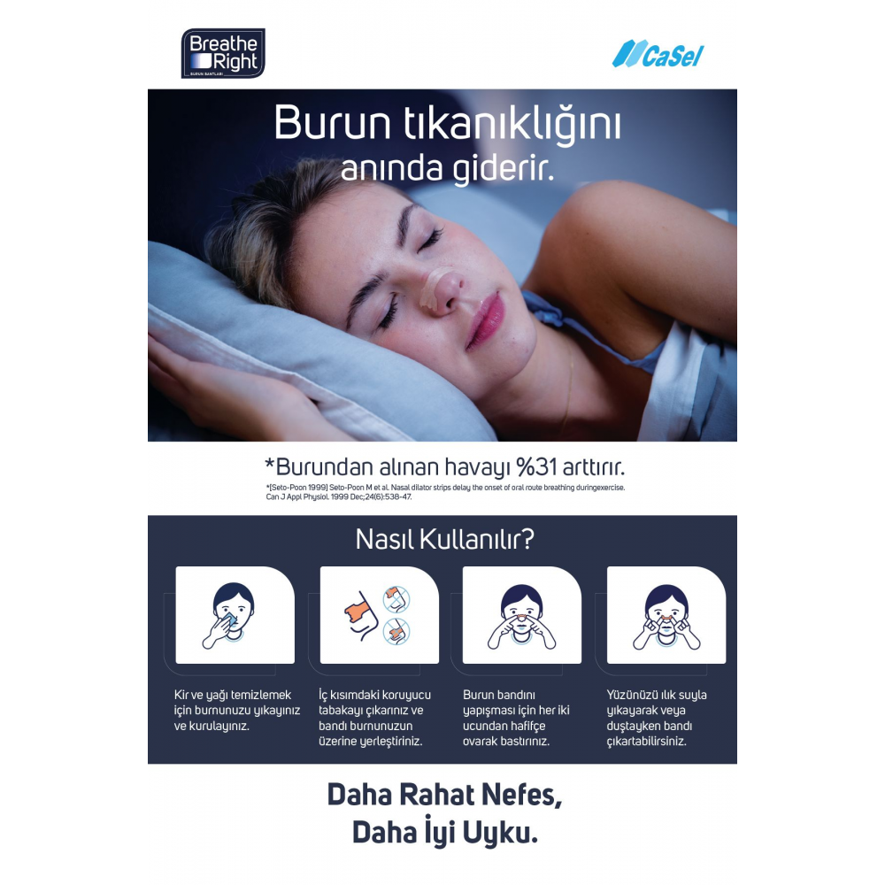 Burun Bandı Büyük Boy 10'lu (Horlama ve Burun Tıkanıklığı İçin)