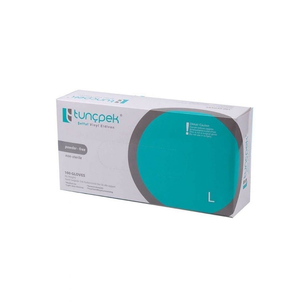 100 Lü Vinyl Pudrasız Eldiven Medium