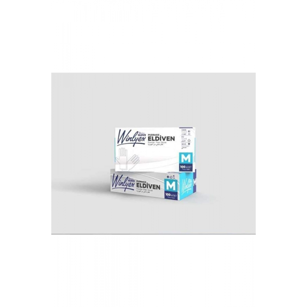 Winlyex Tek Kullanımlık Pudrasız Tpe Eldiven 100'lü M-beden