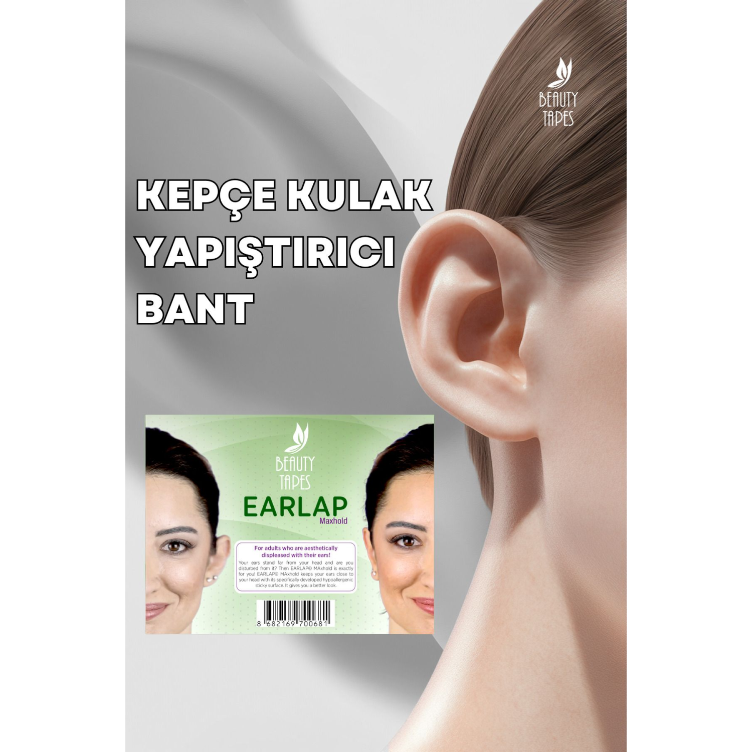 Earlap Max Hold Kozmetik Kepçe Kulak Düzeltici Bant, Kepçe Kulak Bandı, Kulak Bandı