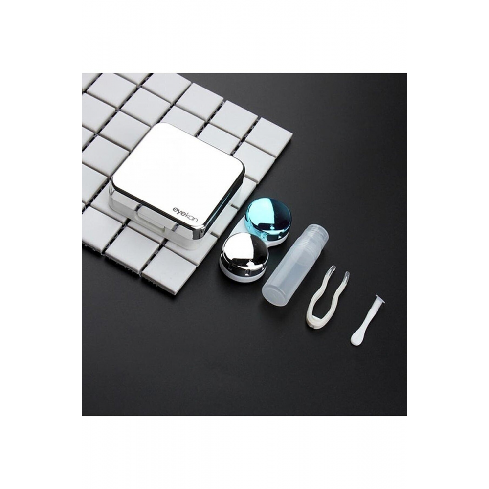 Aynalı Lens Kutusu Seti 5 Parça Gümüş