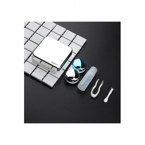 Aynalı Lens Kutusu Seti 5 Parça Gümüş