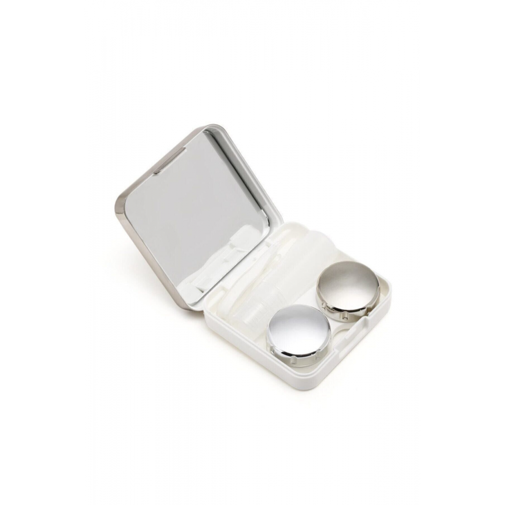 Aynalı Lens Kutusu Seti 5 Parça Gümüş