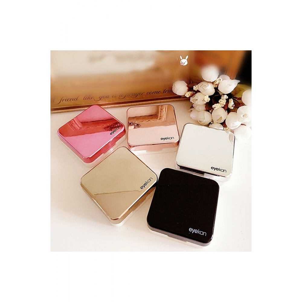 Aynalı Lens Kutusu Seti 5 Parça Gümüş