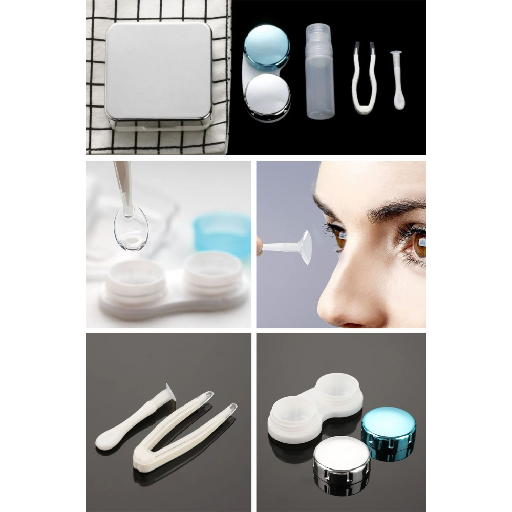 Yeni Nesil Fonksiyonel Lens Taşıma Saklama Kutusu Ve Takma Aparatı Seti 5 Parça Kompokt Seyehat Kiti